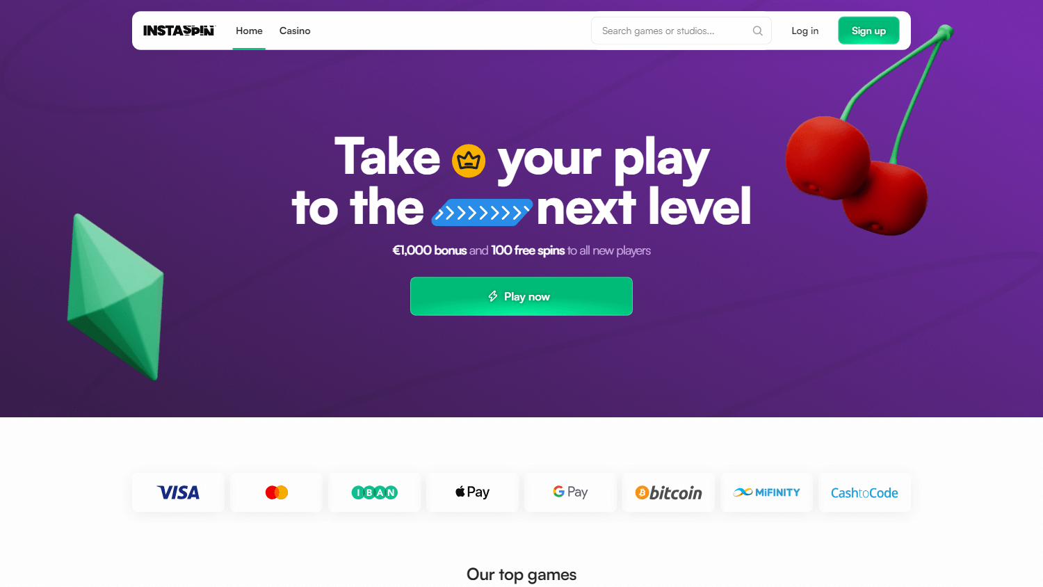 Instaspin Casino Desktop screenshot